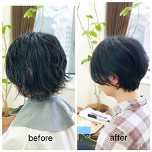 40代　クセがあっても収まるショート☆(BEFORE&AFTER有)