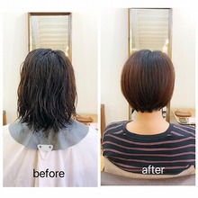 40代　クセがあっても収まるショート☆(BEFORE&AFTER有)