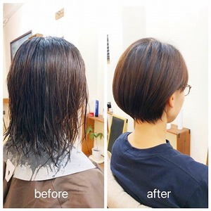40代　首元スッキリ・丸みショート