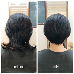 50代　クセがあっても収まるショート✩（BEFORE＆AFTERあり）