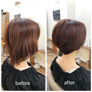 30代　まとまるきれいめショート✩（BEFORE＆AFTER有）