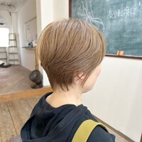 50代・白髪ぼかし明るめショート✩（BEFORE撮り忘れました）