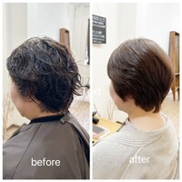 ５０代・クイックストレート。うねりを伸ばして扱いやすく✩