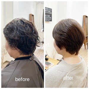 ５０代・クイックストレート。うねりを伸ばして扱いやすく✩