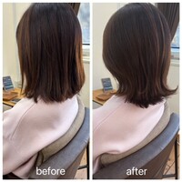 裾がスッキリ見えるミディアムスタイル